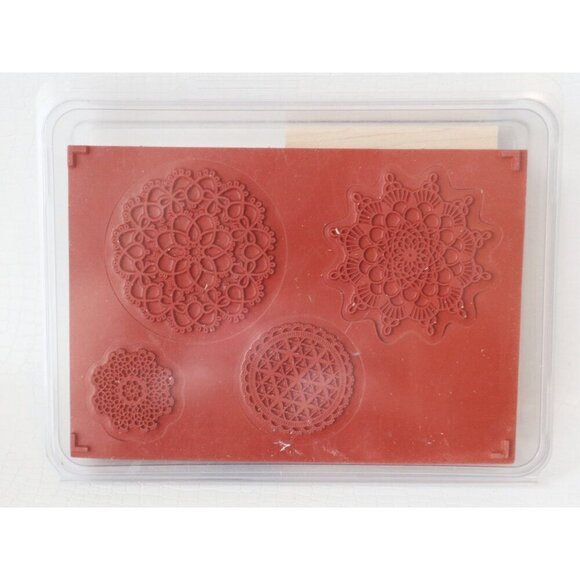 4 Vintage Rubber Stamps Delicate Doilies Stampin Up - Picture 2 of 2